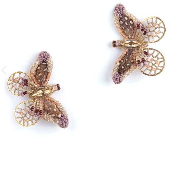 Anthropologie Deepa Gurnani butterfly earring cate new in package - Picture 3 of 6